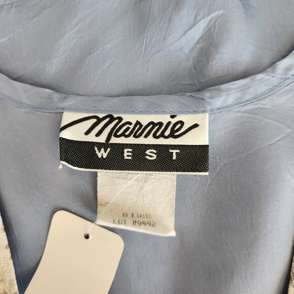 Vintage 90s Y2K Marmie West Floral Tapestry Button Vest Waistcoat M Cottagecore - Picture 5 of 6